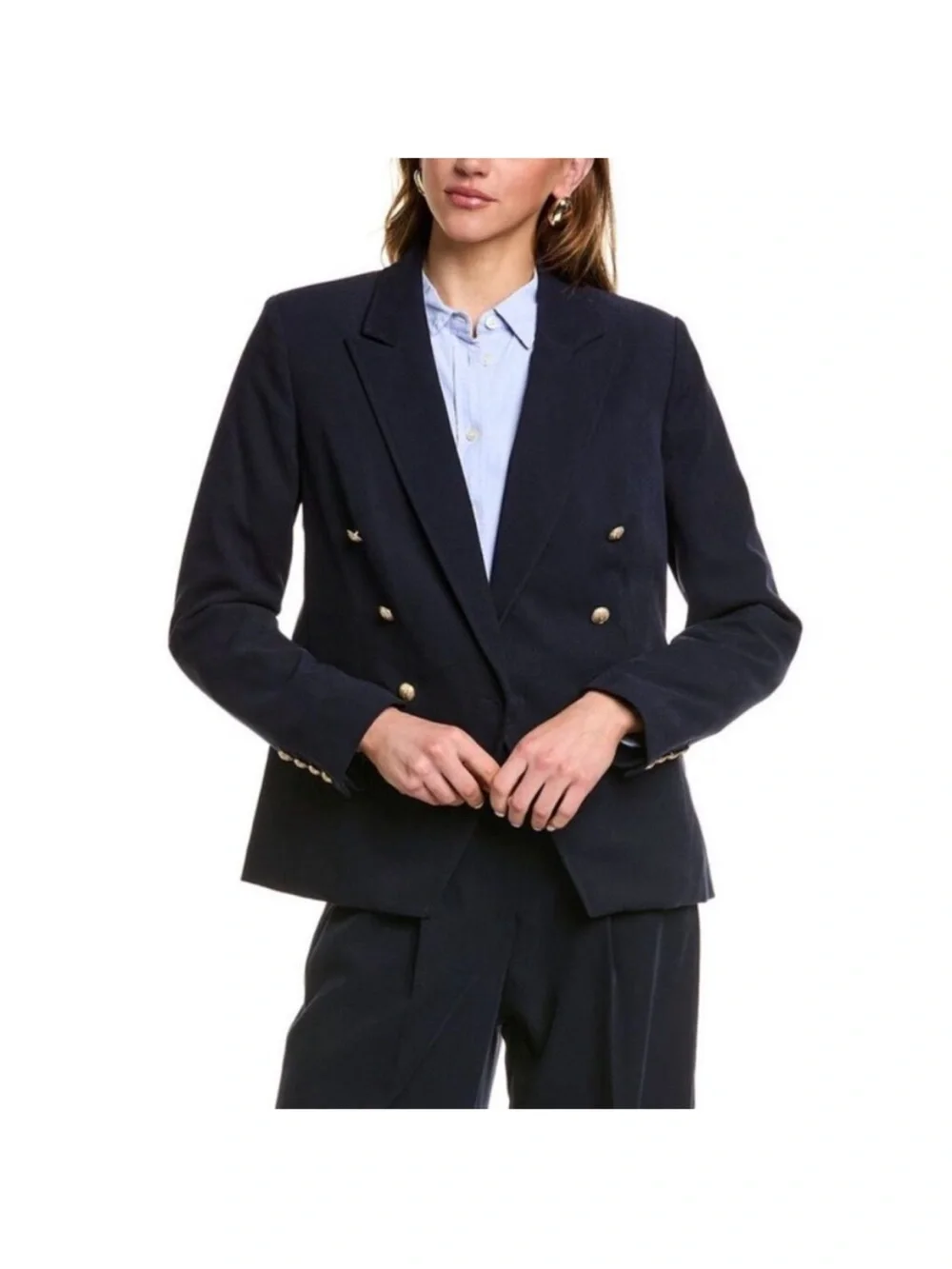 Sam Edelman Imogen Blazer Navy Blue XS Preppy Office